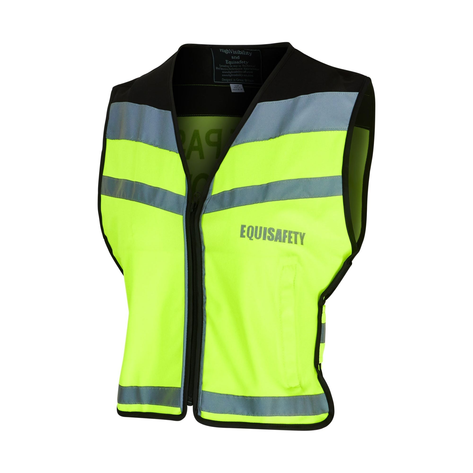 Equisafety Hi Vis CHILD Waistcoat - Yellow - Disabled Rider - Equisafety