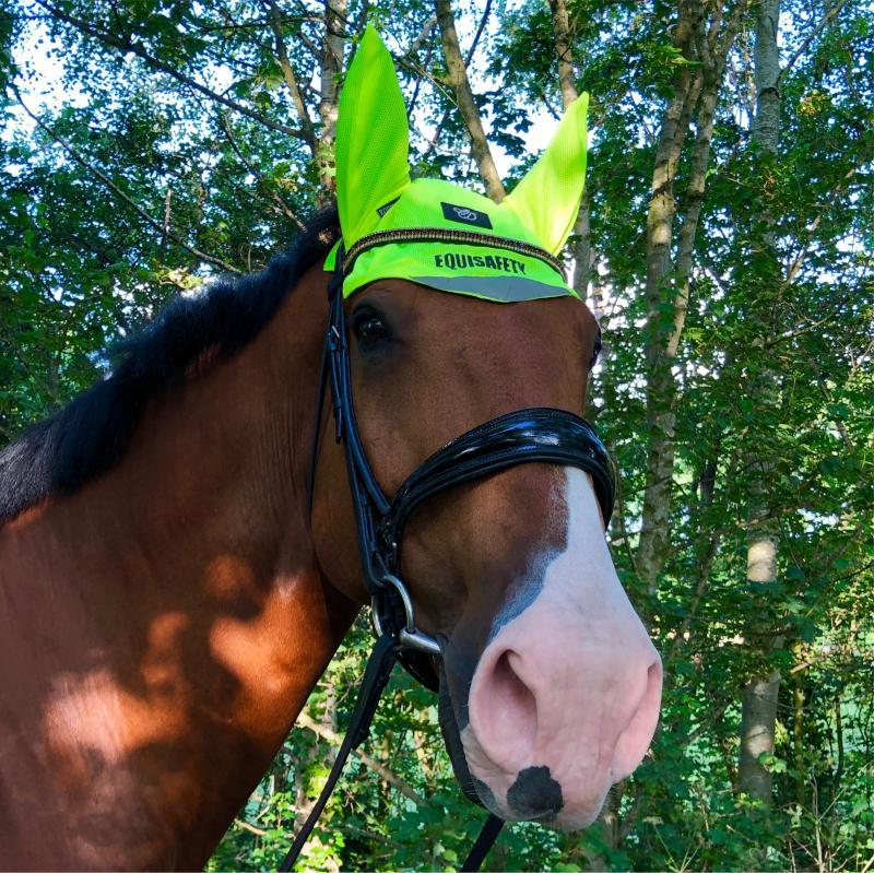 Equisafety Hi Vis Ear Bonnet - Yellow - Equisafety