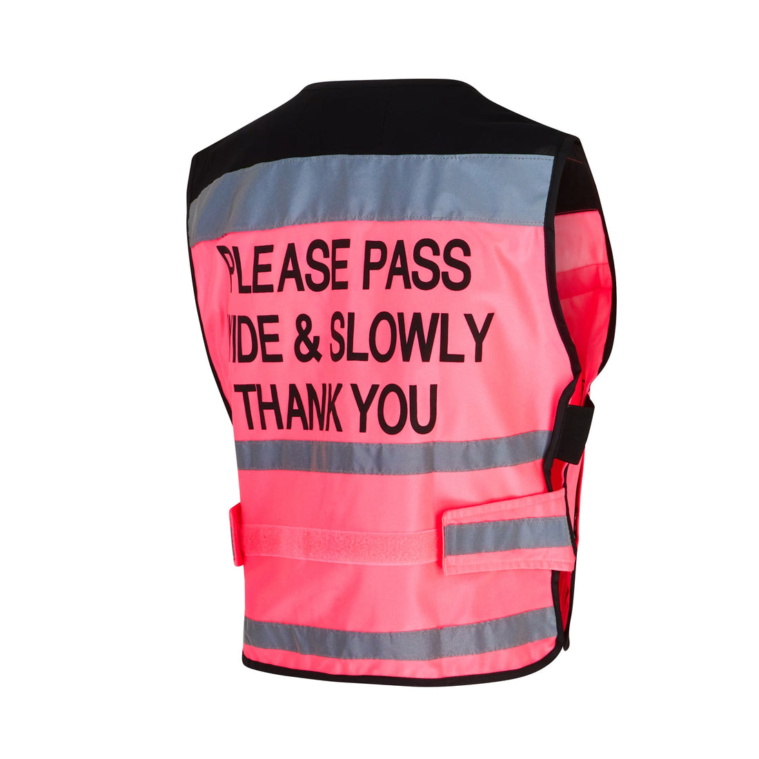 Equisafety Hi Vis Waistcoat Pink - PLEASE PASS WIDE & SLOWLY - Equisafety