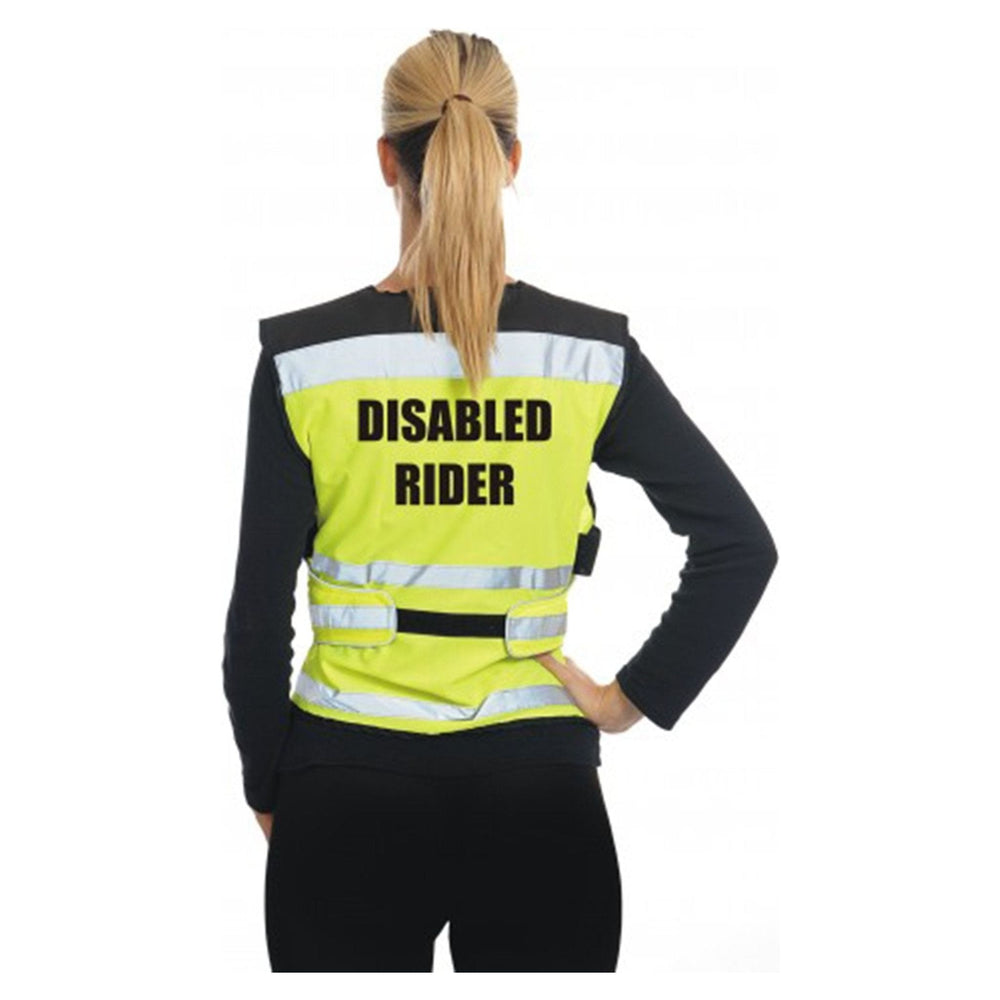 Equisafety Hi Vis Waistcoat Yellow - Disabled Rider - Equisafety