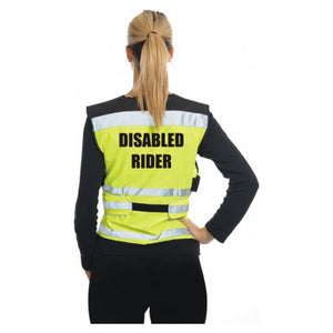Equisafety Hi Vis Waistcoat Yellow - Disabled Rider - Equisafety
