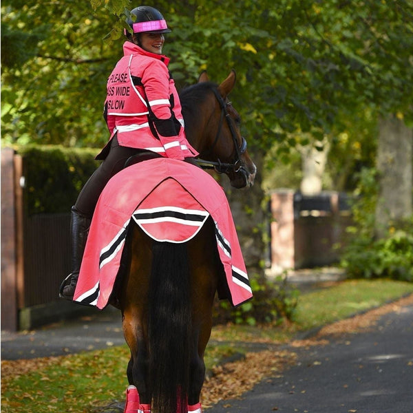 Equisafety Hi Vis Winter Inverno Equestrian Riding Jacket - Pink - Equisafety