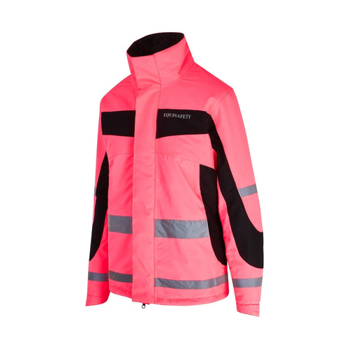 Equisafety Hi Vis Winter Inverno Equestrian Riding Jacket - Pink - Equisafety