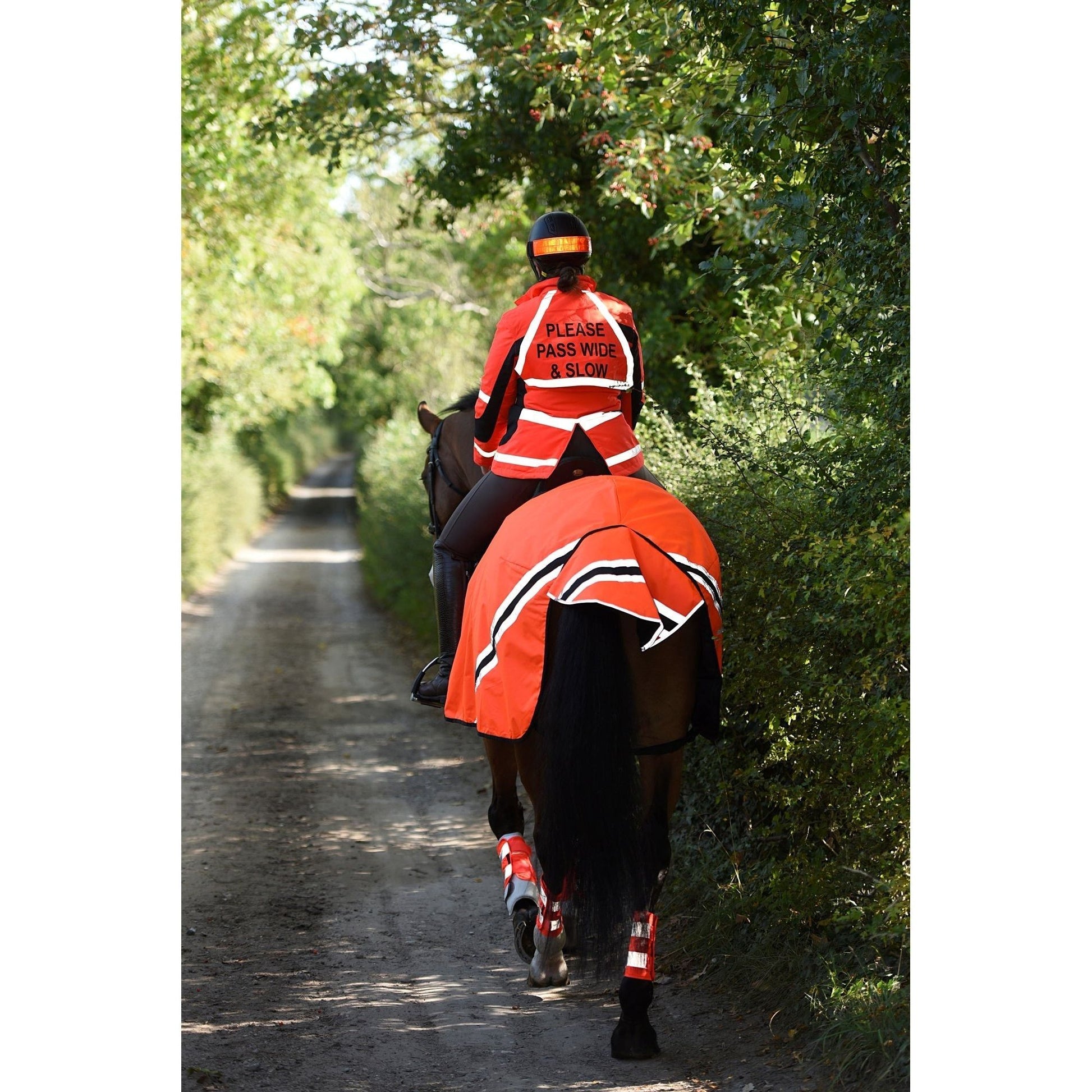 Equisafety Hi Vis Winter Inverno Equestrian Riding Jacket - Red - Orange - Equisafety