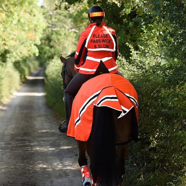 Equisafety Hi Vis Winter Inverno Equestrian Riding Jacket - Red - Orange - Equisafety