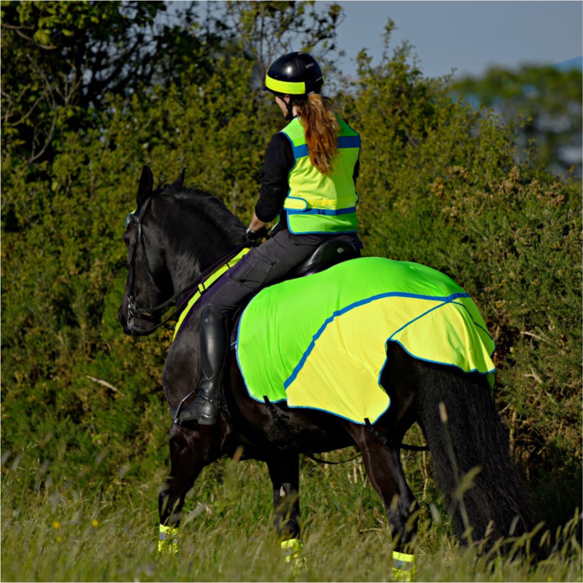 Equisafety Hi Viz Reflective Horse Summer Sheet Orange - Equisafety