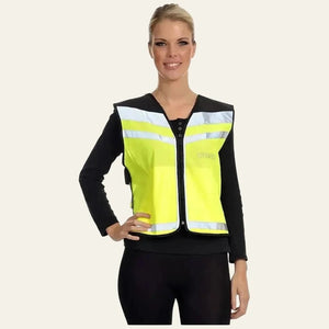 equisafety hi viz riding gilet pinkyellow
