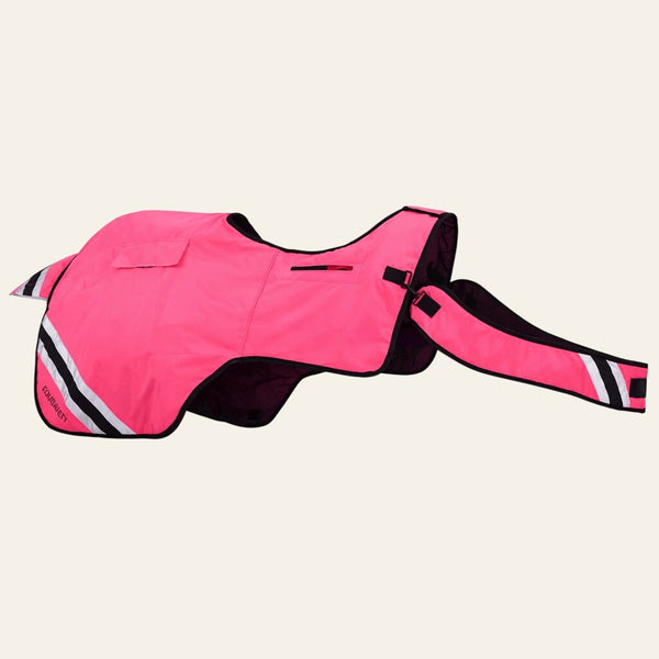 equisafety hi viz riding gilet pinkyellow