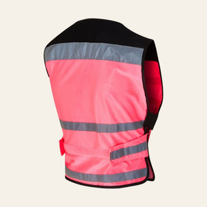 equisafety hi viz riding gilet pinkyellow