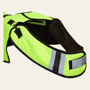 equisafety hi viz riding gilet pinkyellow