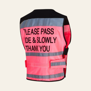 equisafety hi viz riding gilet pinkyellow