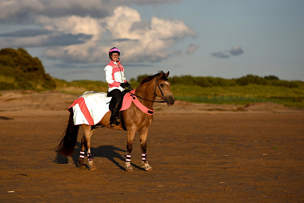 equisafety hi viz riding gilet pinkyellow