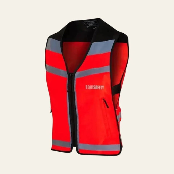 equisafety hi viz riding gilet pinkyellow