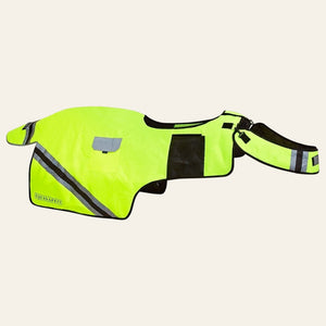 equisafety hi viz riding gilet pinkyellow