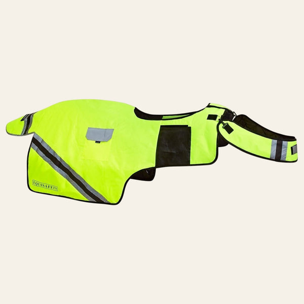 equisafety hi viz riding gilet pinkyellow