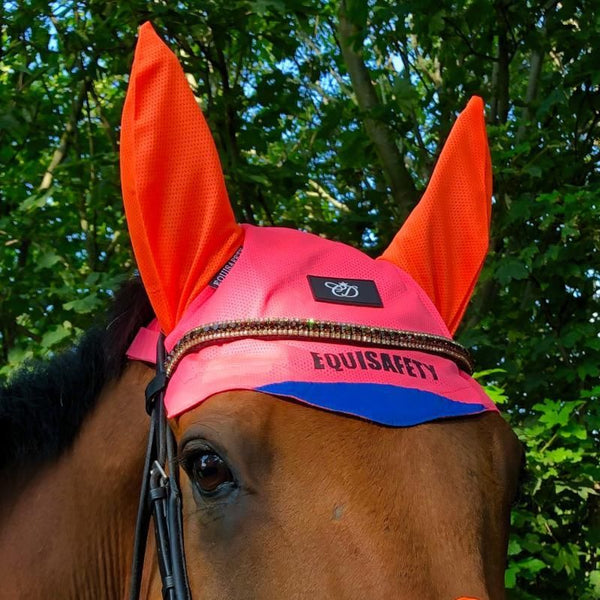 equisafety hi viz riding gilet pinkyellow
