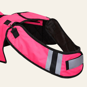 equisafety hi viz riding gilet pinkyellow