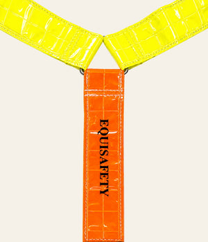 Equisafety Multi Coloured Hi Vis Neck Band -Yellow/Orange - Equisafety