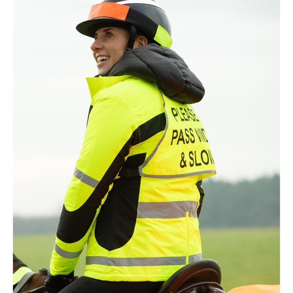 equisafety multi coloured reflective neck band pinkorange