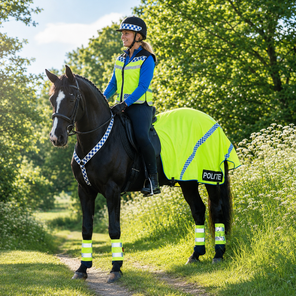 Equisafety multi coloured hi vis neck band pink orange