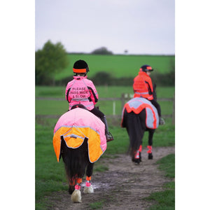 Equisafety Multi Coloured Waterproof Hi Viz Horse Sheet - Yellow / Orange - Equisafety