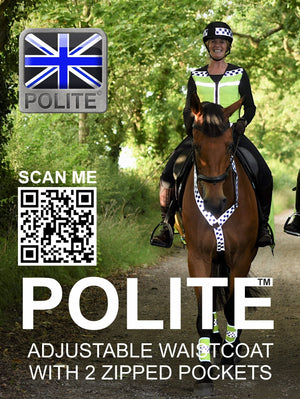 Equisafety POLITE Horse Waistcoat - Please Slow Down - Equisafety