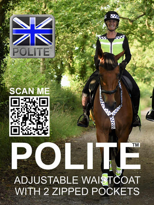 Equisafety POLITE Horse Waistcoat - Please Slow Down - Equisafety