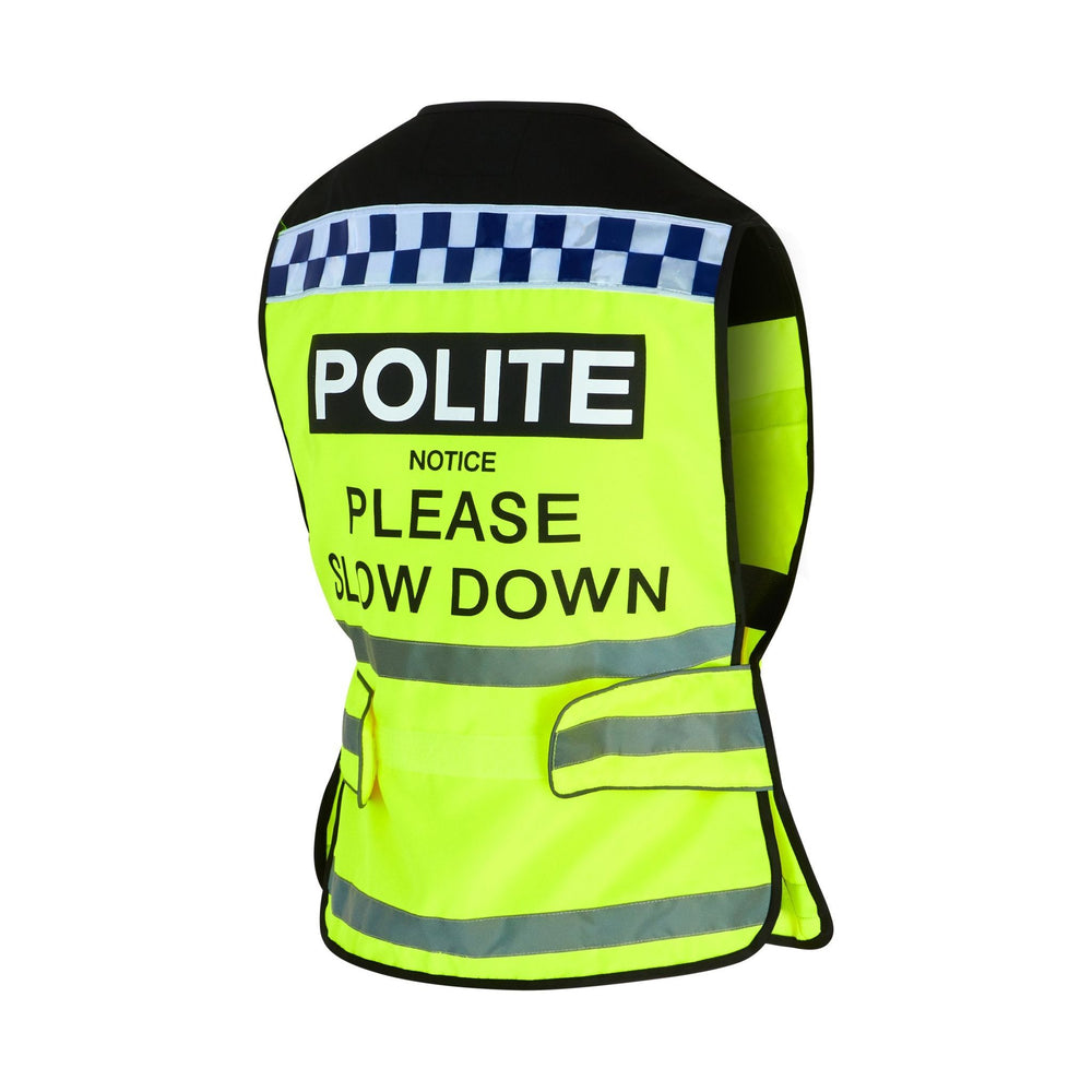 Equisafety POLITE Horse Waistcoat - Please Slow Down - Equisafety