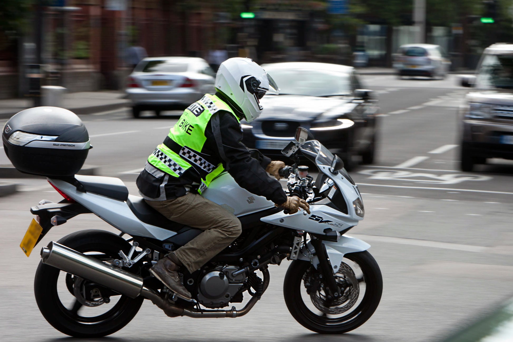 Equisafety POLITE Think Bike Hi Vis Waistcoat - BLACK CHECKERED TAPE - Equisafety