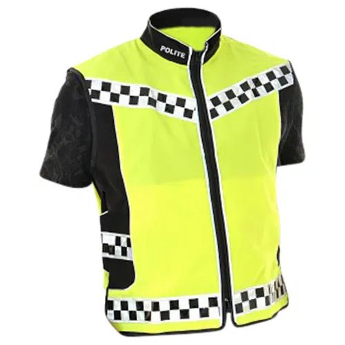 Equisafety POLITE Think Bike Hi Vis Waistcoat BLUE - Equisafety