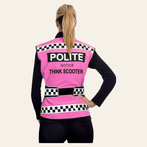 Equisafety POLITE Think Scooter Hi Vis Waistcoat - PINK - Equisafety