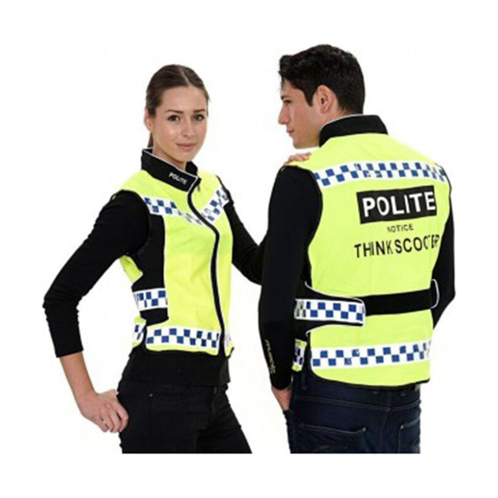 Equisafety POLITE Think Scooter Hi Vis Waistcoat YELLOW - Equisafety
