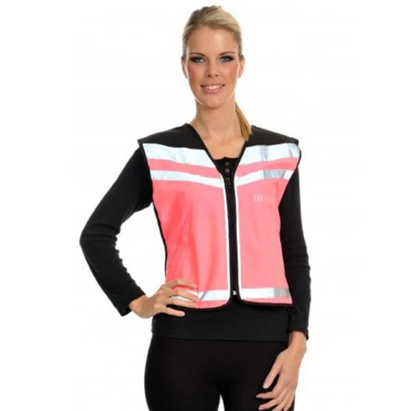 Equisafety Reflective Air Waistcoat Pink - CAUTION YOUNG HORSE - Equisafety