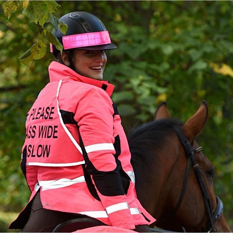 Equisafety Reflective Hi Viz Riding Hat Band - Pink - Equisafety