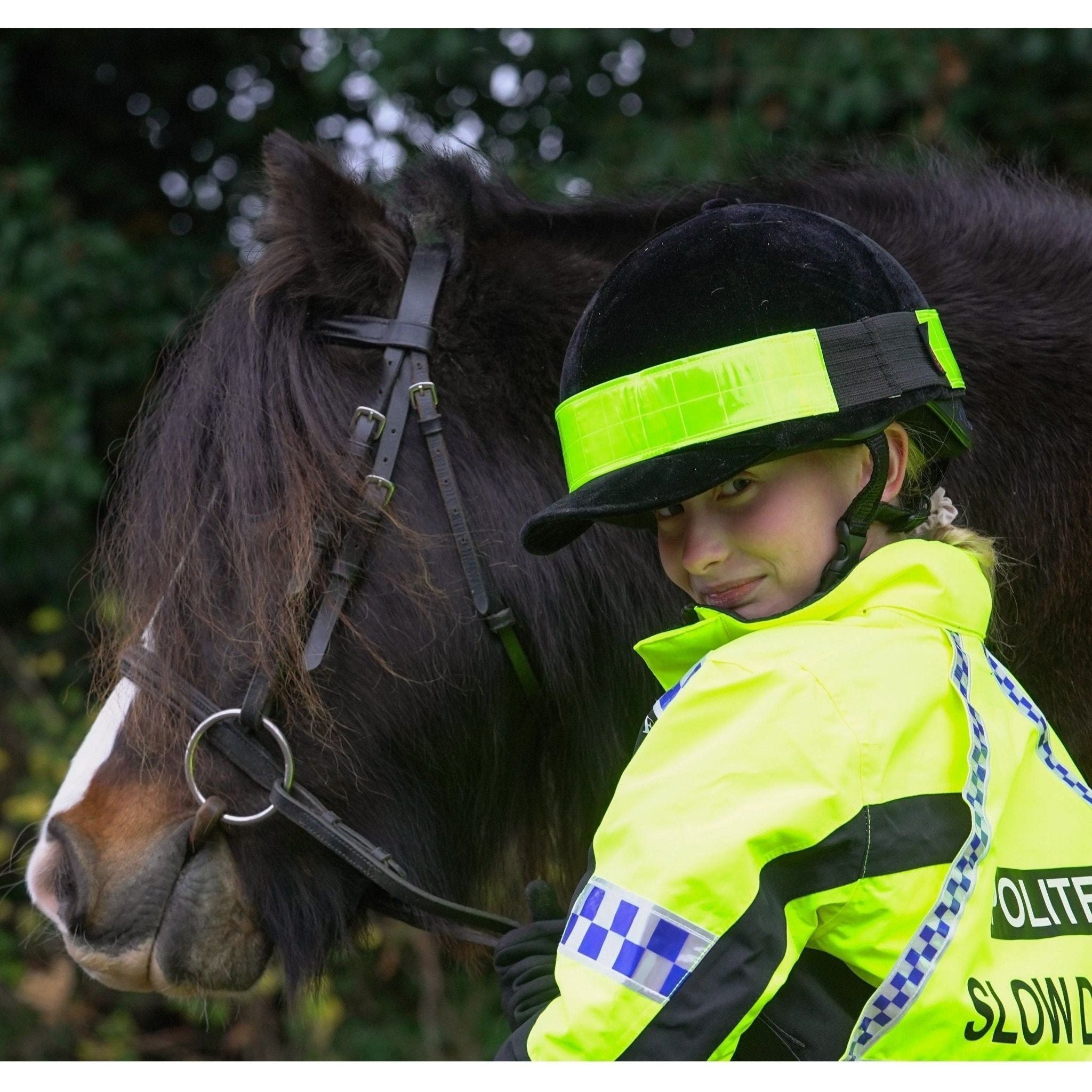 Somee Riding Hat Equisafety Reflective Hi Viz Riding Hat Band - Yellow