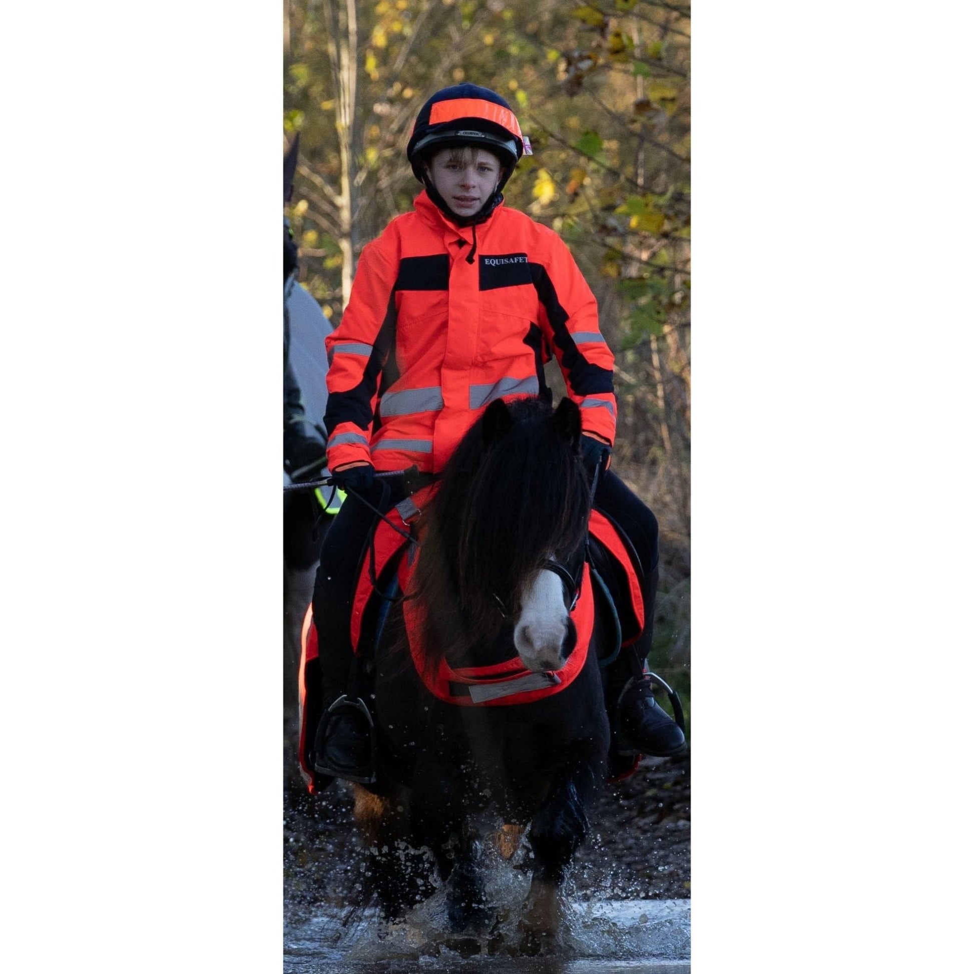 Equisafety Reflective Mercury Horse Exercise Rug - Red/Orange - Equisafety