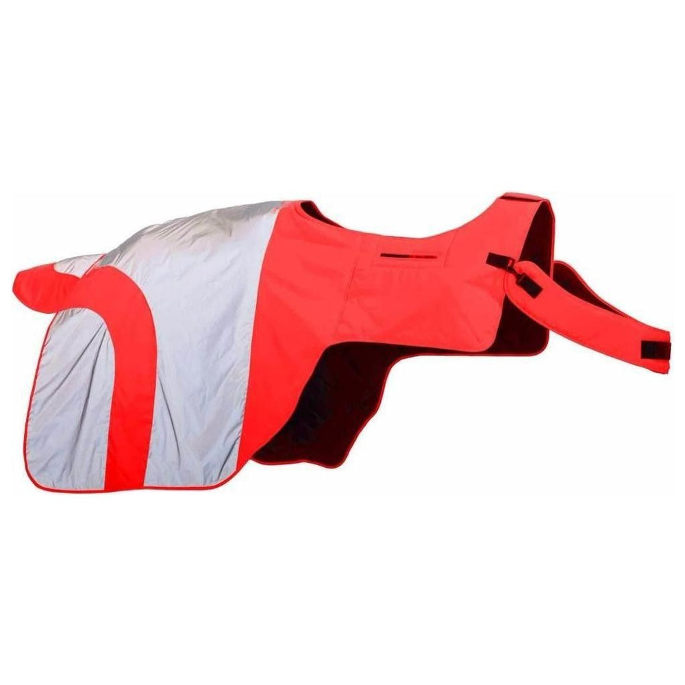 Equisafety Reflective Mercury Horse Exercise Rug - Red/Orange - Equisafety