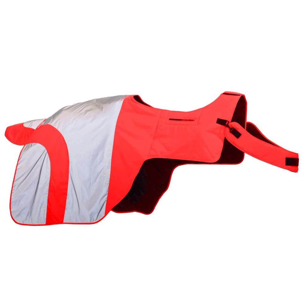 Equisafety Reflective Mercury Horse Exercise Rug - Red/Orange - Equisafety