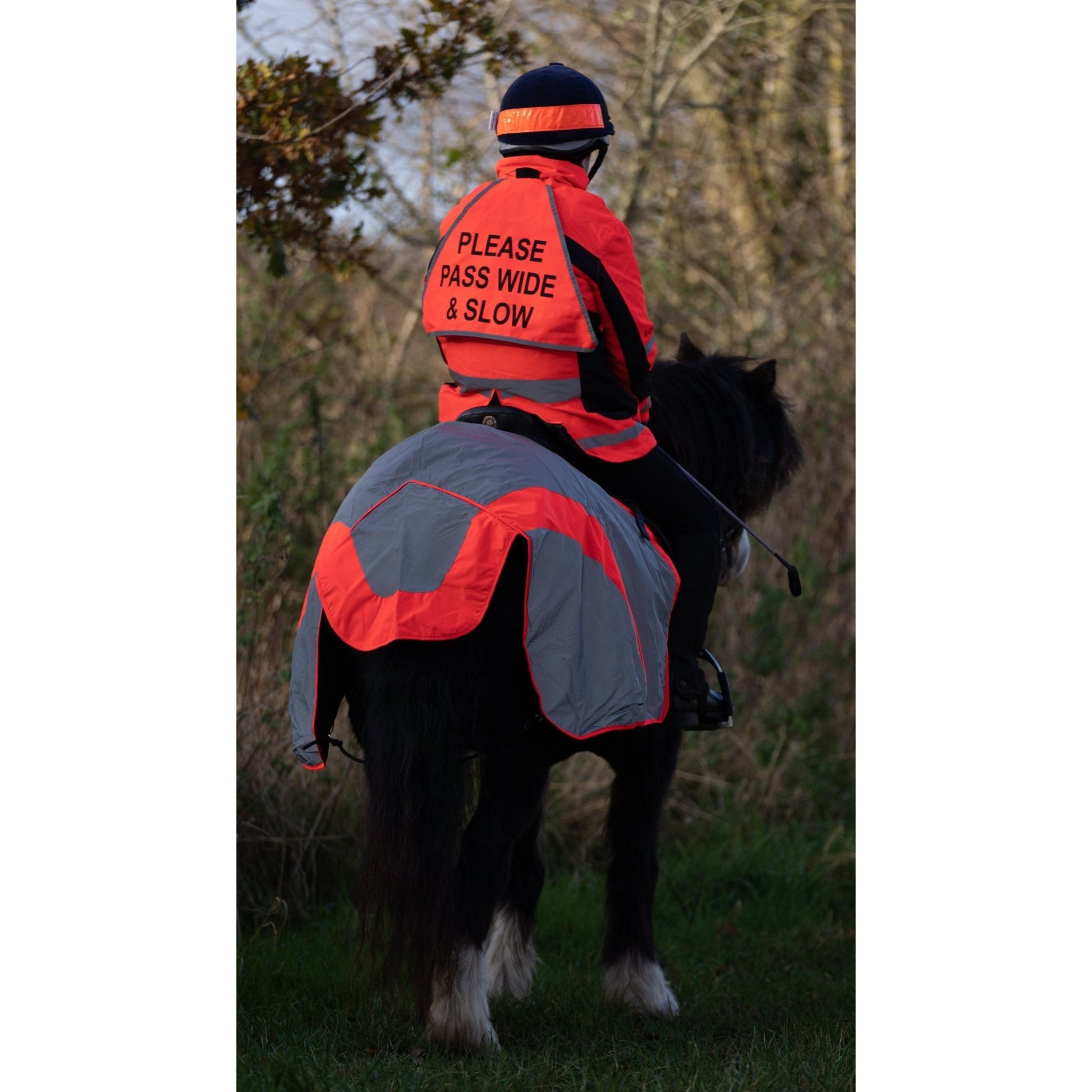 Equisafety Reflective Mercury Horse Exercise Rug - Red/Orange - Equisafety