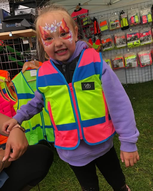 Equisafety Reflective Multi Colour Hi Vis Child Waistcoat Pink / Yellow - Equisafety