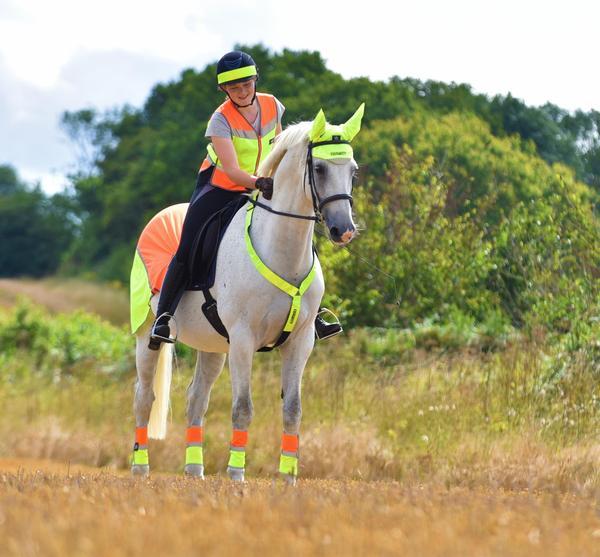 Equisafety Reflective Multi Colour Hi Vis Child Waistcoat - Yellow/Orange - Equisafety