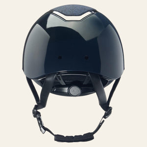 EQX Kylo Sparkly Riding Hat - Navy Gloss/ Pewter - Equisafety