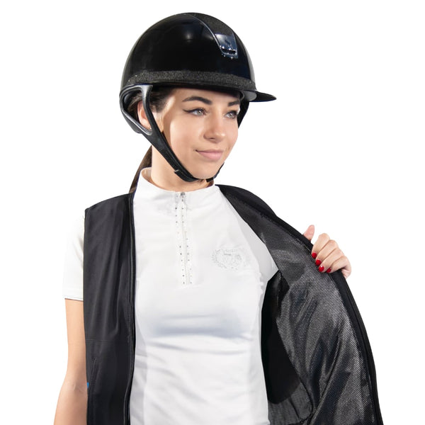 Equisafety gatehouse conquest mkii riding hat blackrose gold limited edition