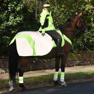 Equisafety hi vis inverno equestrian riding jacket red