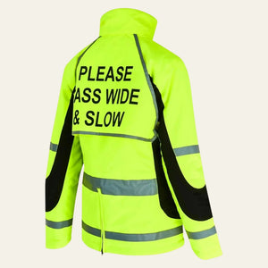Equisafety hi vis winter equestrian riding jacket hi vis red