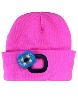 Hi Vis Yellow LED Soft Knitted Beanie Hat - Equisafety