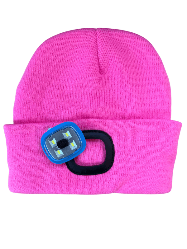 Hi Vis Yellow LED Soft Knitted Beanie Hat - Equisafety
