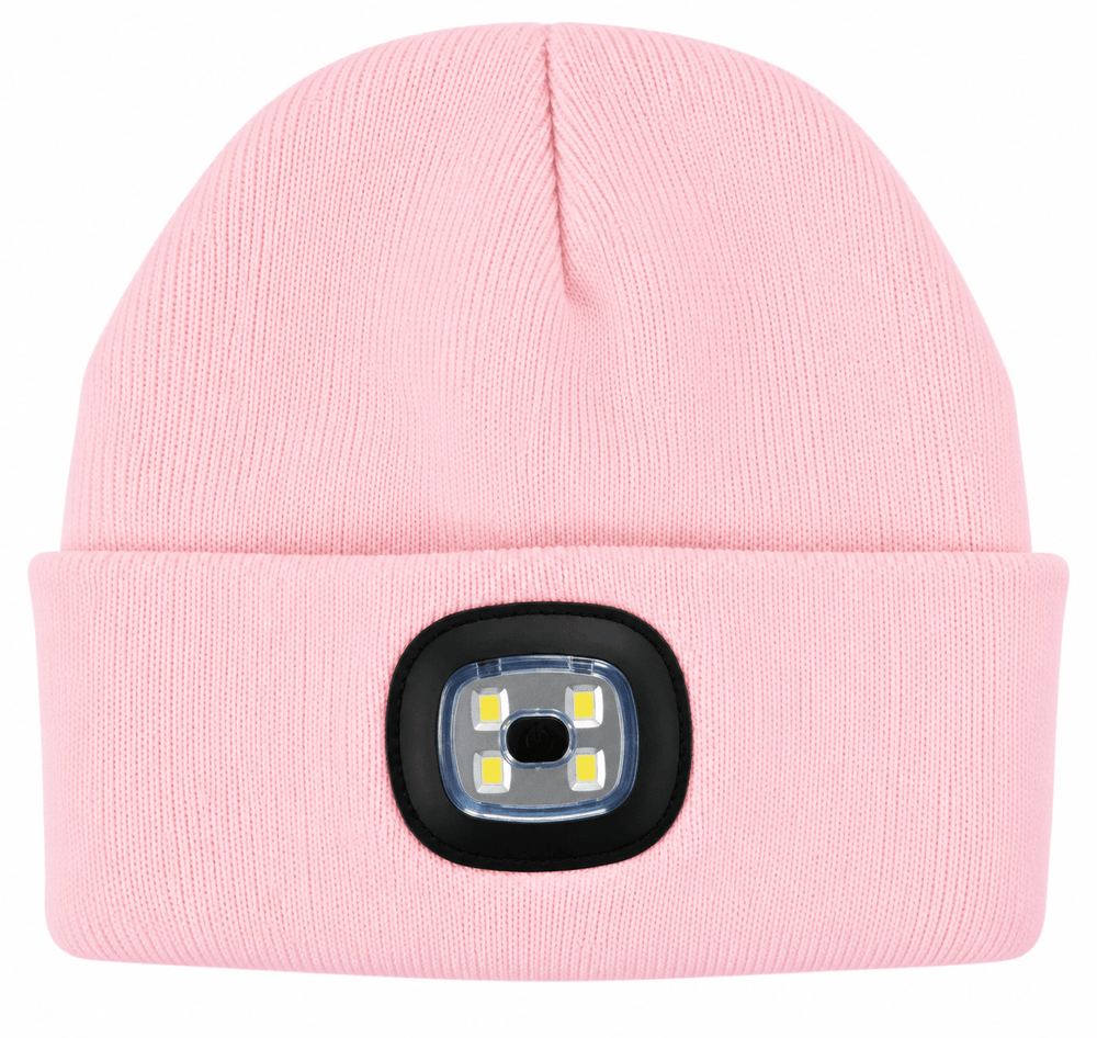 Hi Vis Yellow LED Soft Knitted Beanie Hat - Equisafety