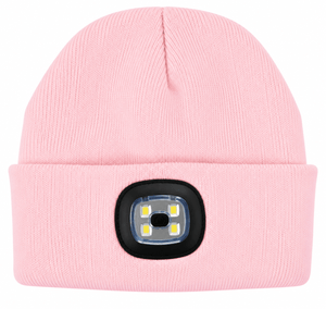 Hi Vis Yellow LED Soft Knitted Beanie Hat - Equisafety