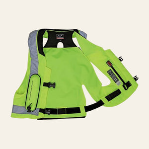 Hit Air MLV2 with Back Padding - Hi Vis Yellow - FREE AIR WAISTCOAT with every order. Worth £39.99 - Equisafety